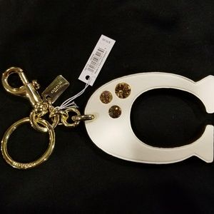 NWT Coach purse charm/key ring
