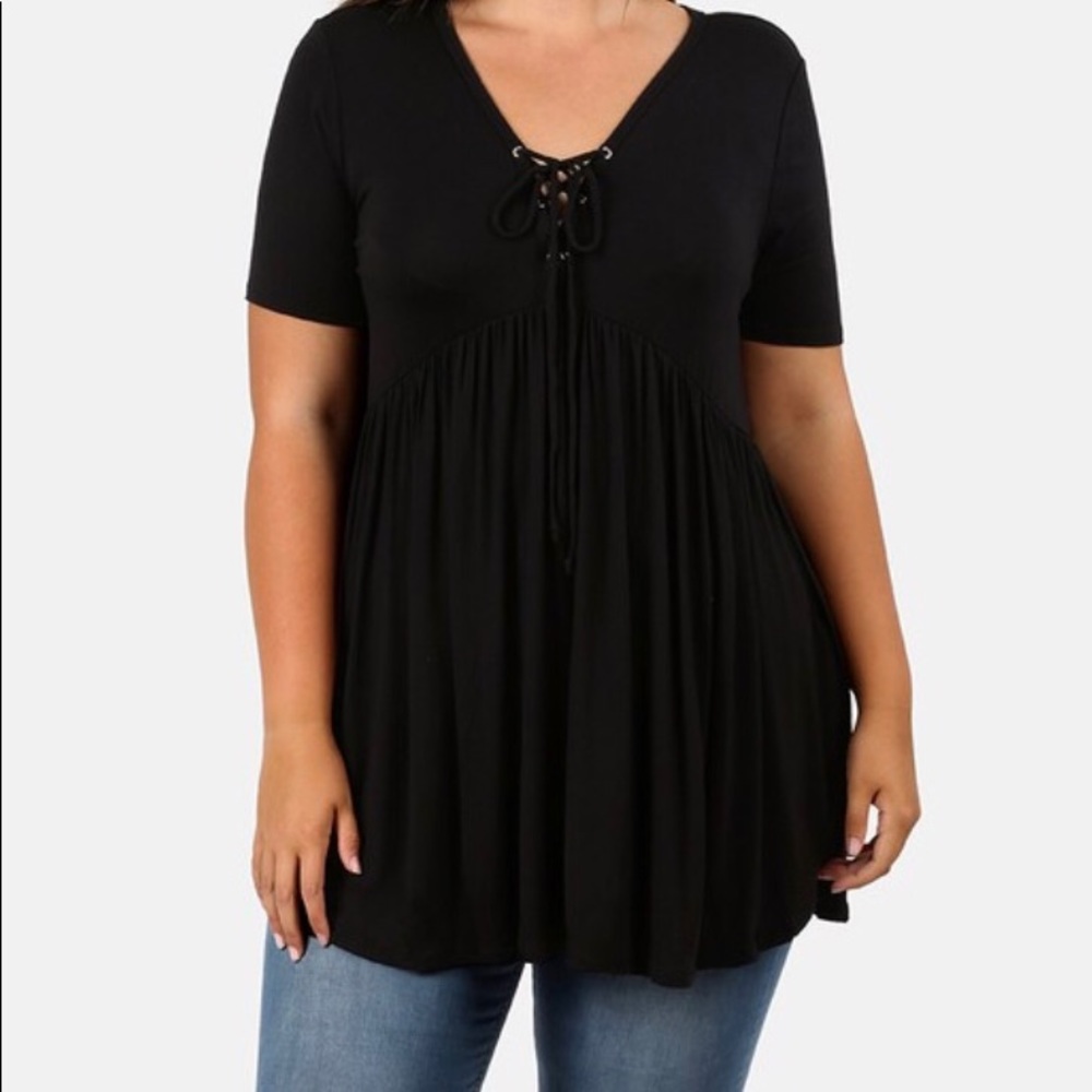 🖤Plus Size Black Short sleeve T🖤