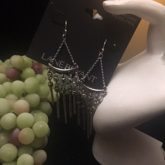 Lane Bryant trapeze French hook silver dangles - Picture 4 of 5