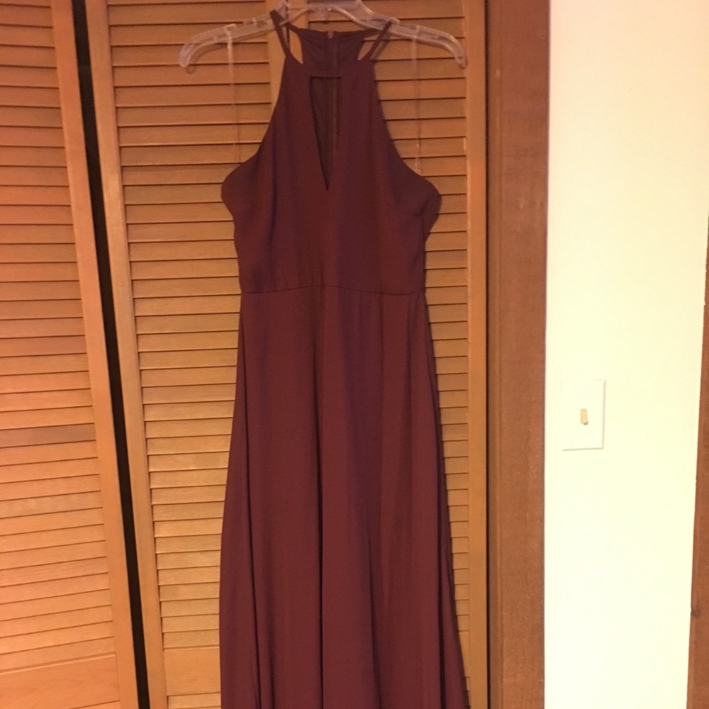 Formal gown. Deep maroon/wine color. Worn 1x
