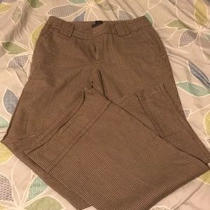 Brown Pinstripe Trousers