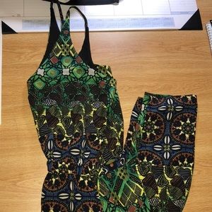 TopShop Printed Romper w/ straps