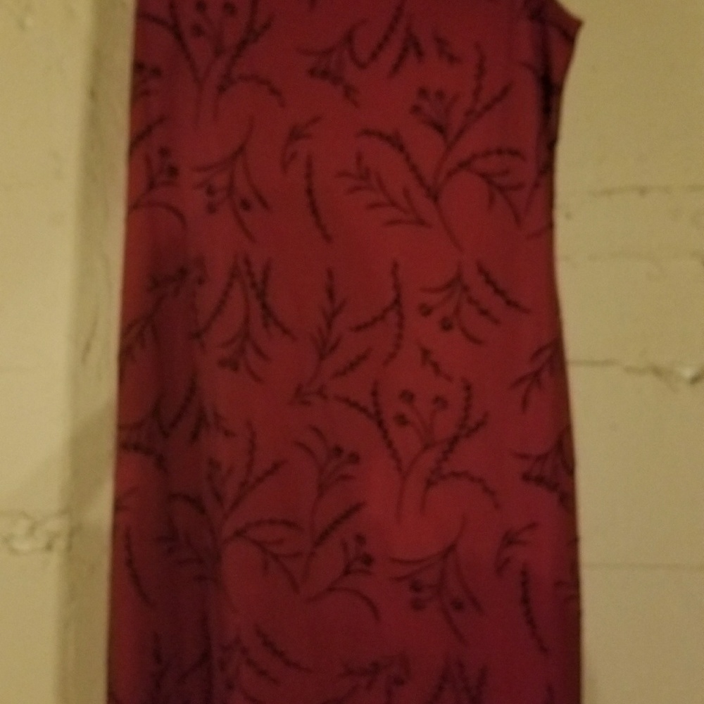 Red mid calf snug holiday dress