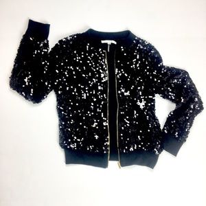 Sequin bomber jacket