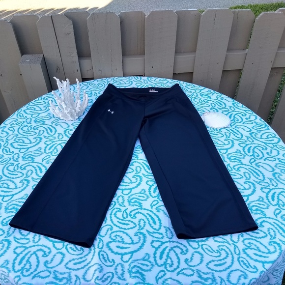 UNDER ARMOUR CAPRI EXCERCISE POLY PANTS SMALL BLK - Picture 3 of 7