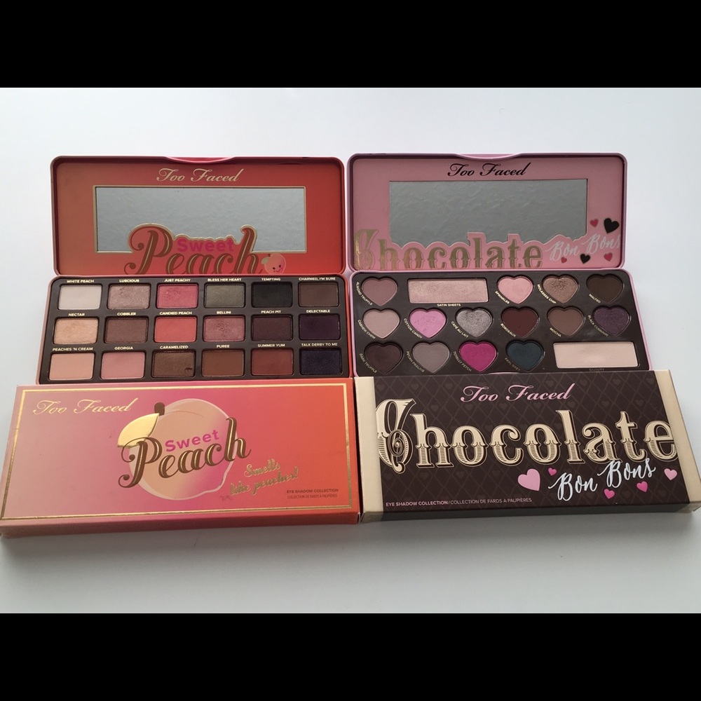 Too Faced Palette Bundle sweet peach chocolate bon
