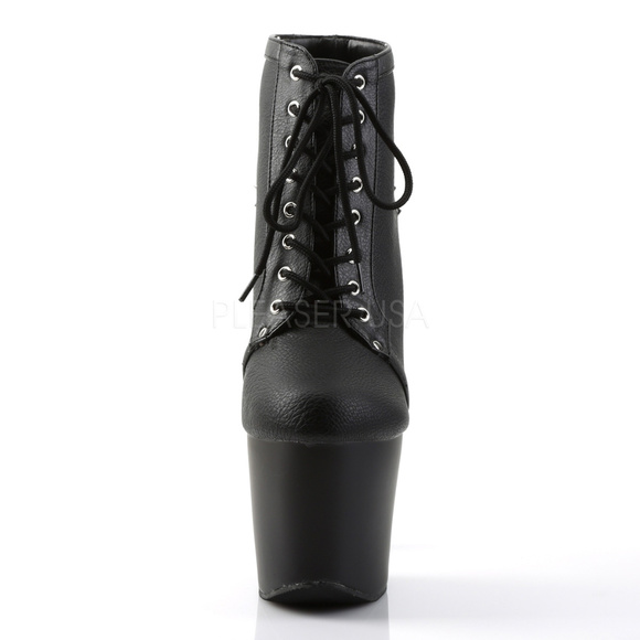Gothic Lace Up High Heel Ankle Boots - Picture 5 of 5