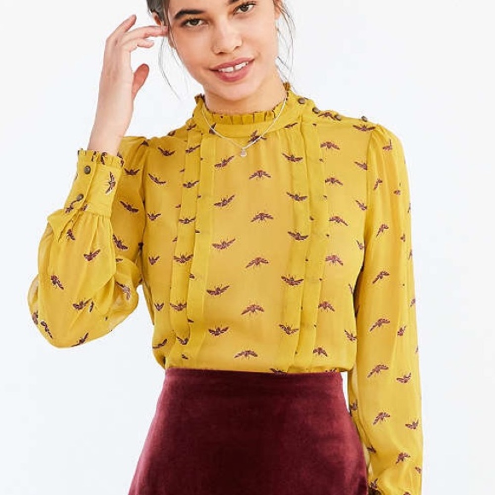 Kimchi Blue Green Bijou Blouse