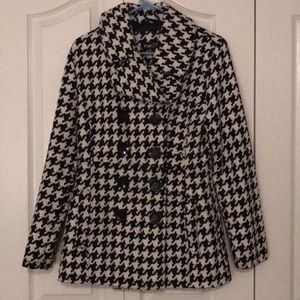 Houndstooth Pea Coat