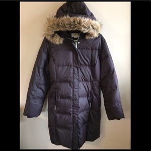 Michael Kors down filled brown XL puffer long coat