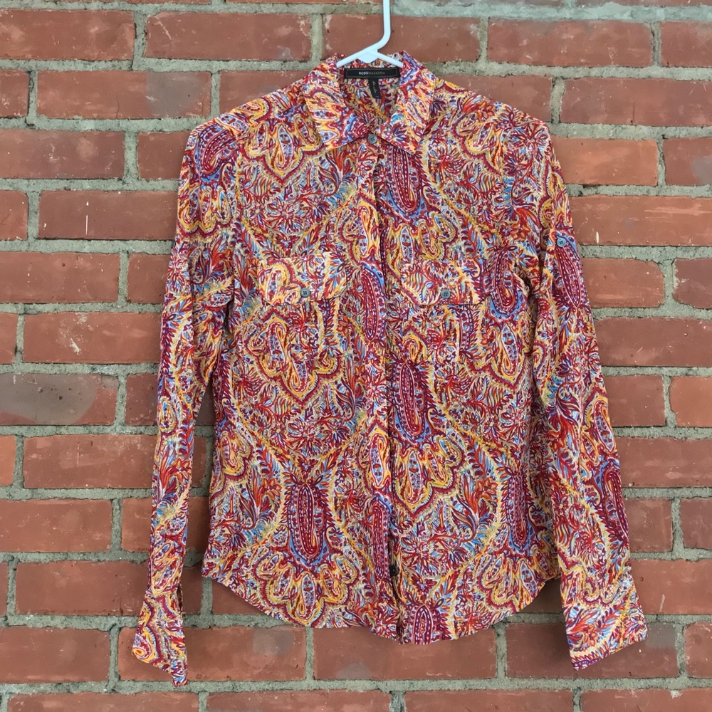 BCBGMaxAzria Button-Down Top