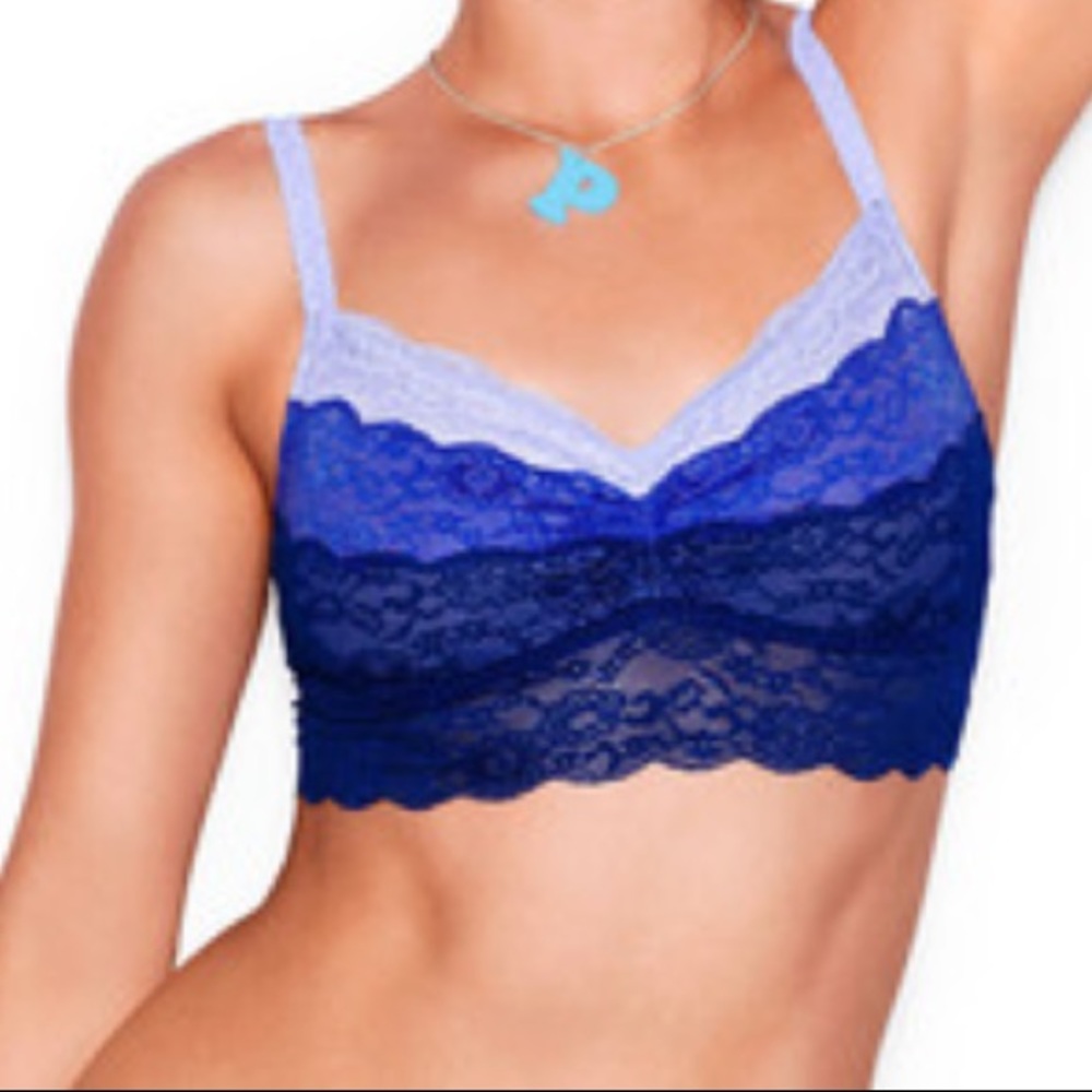 PINK by Victoria's Secret blue stripe bralette