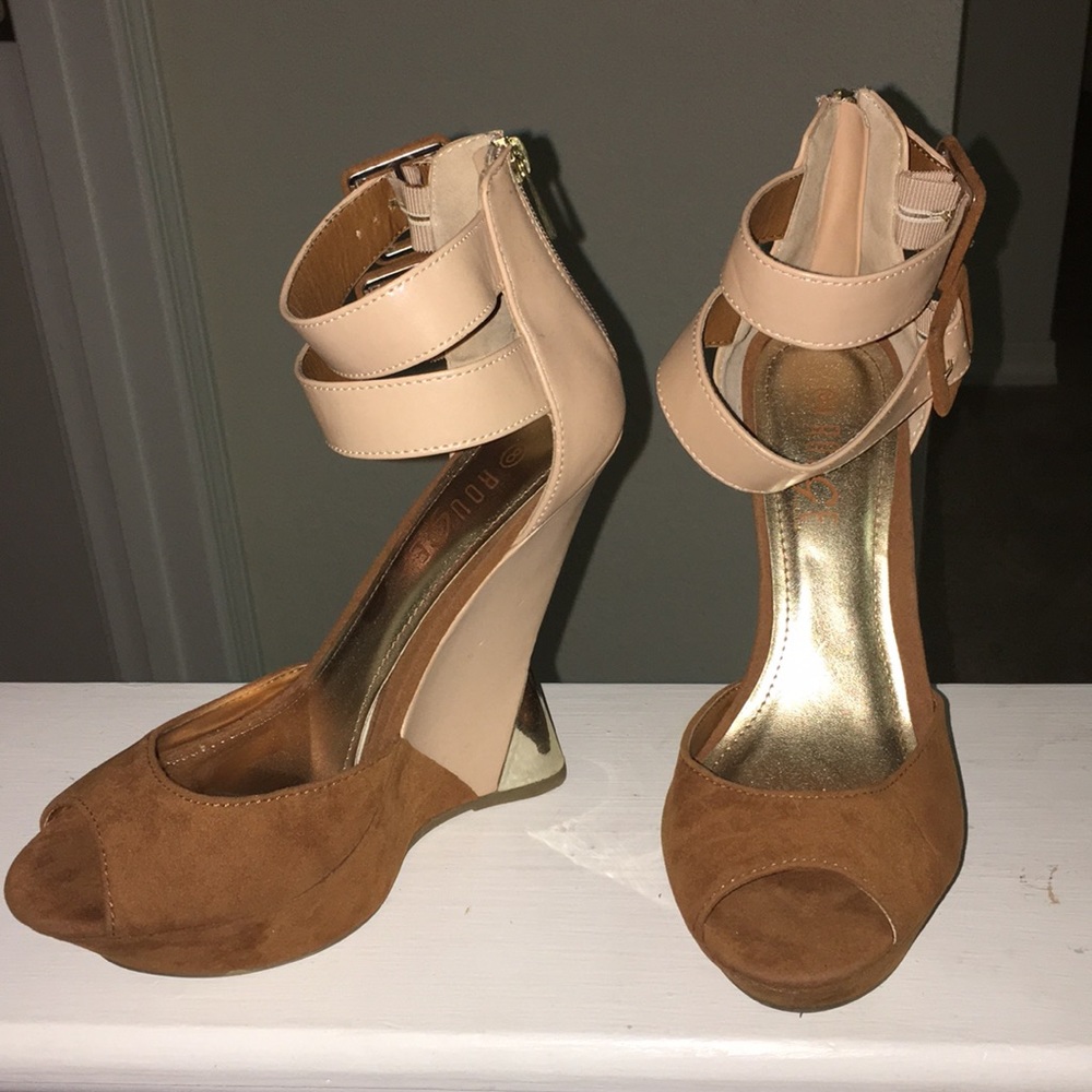 Cute open toe wedges