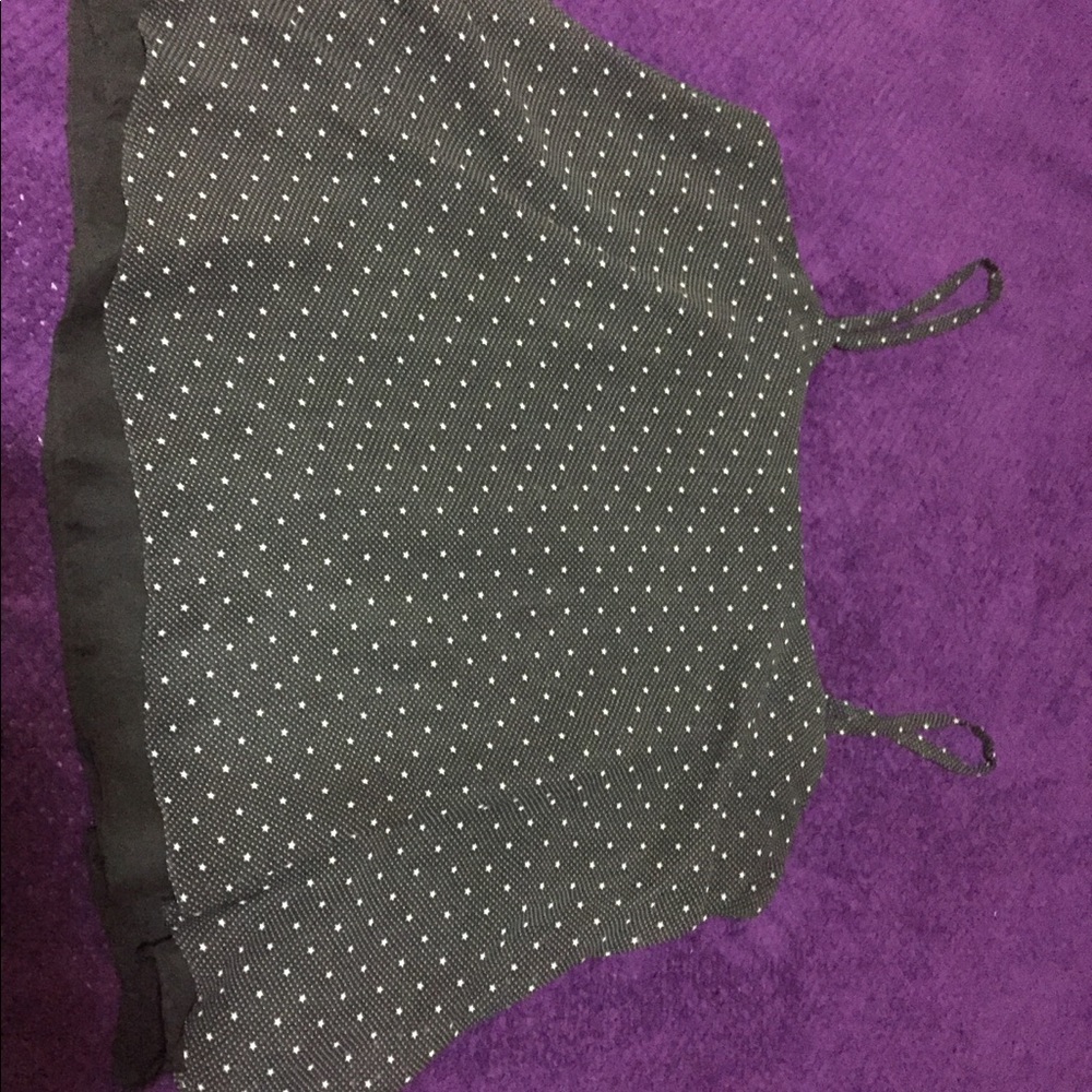 Sheer, flowy, star-patterned tank top