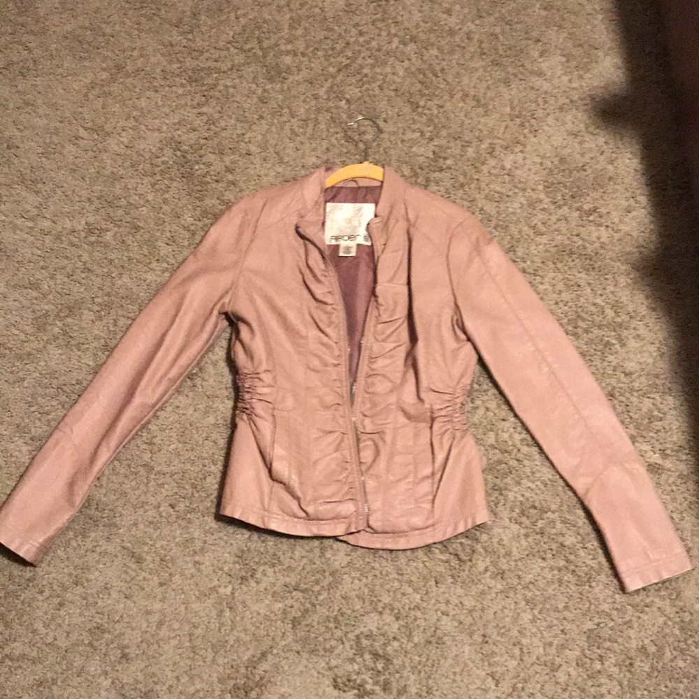 Pink leather jacket