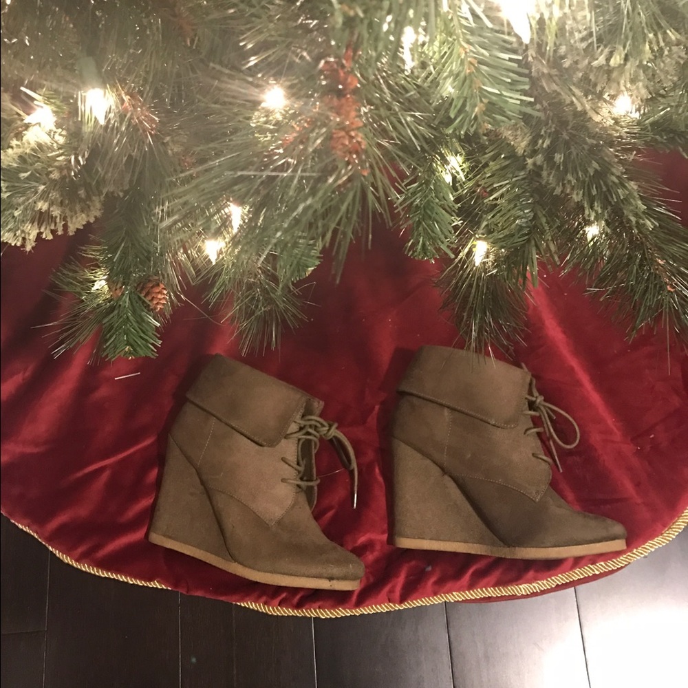 Suede Wedge Heels