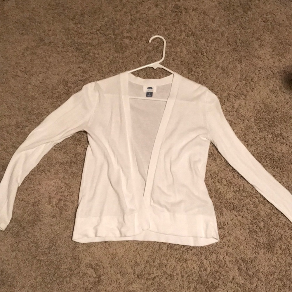 White cardigan