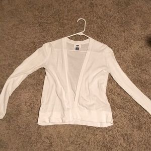 White cardigan