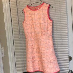 Hot pink and neon dress