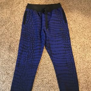 Limited Edition Adidas blue and black joggers