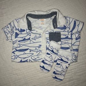 Gymboree shark one piece