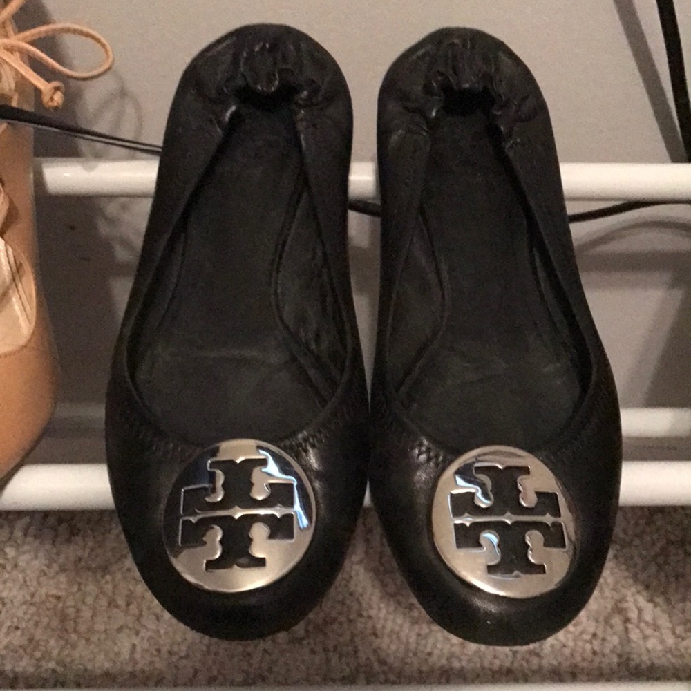 Black Tory Burch Reva Flats