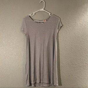 Black and white stripe tunic/mini dress