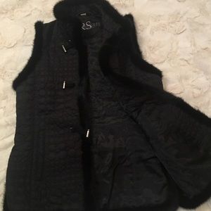 Real Mink Fur Trim Vest