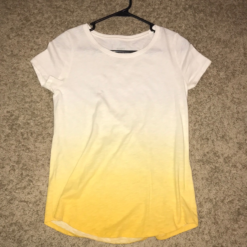 White faded to yellow t