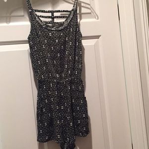 NWOT Black and White Print Romper
