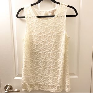 Banana Republic Lace Mesh Tanktop Medium