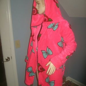 Betsy Johnson Pink Plush Robe