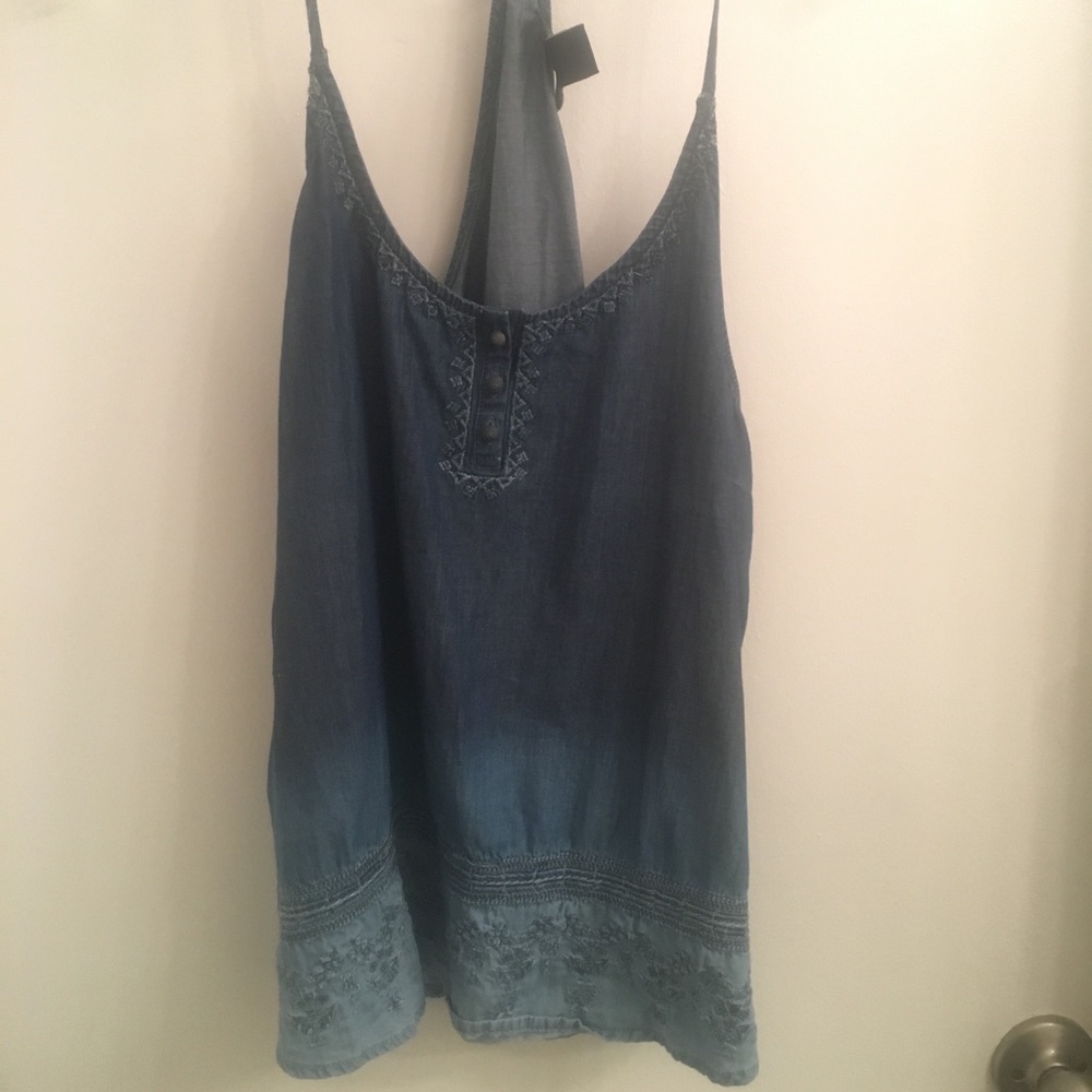 Lucky Brand Blue Faded Top