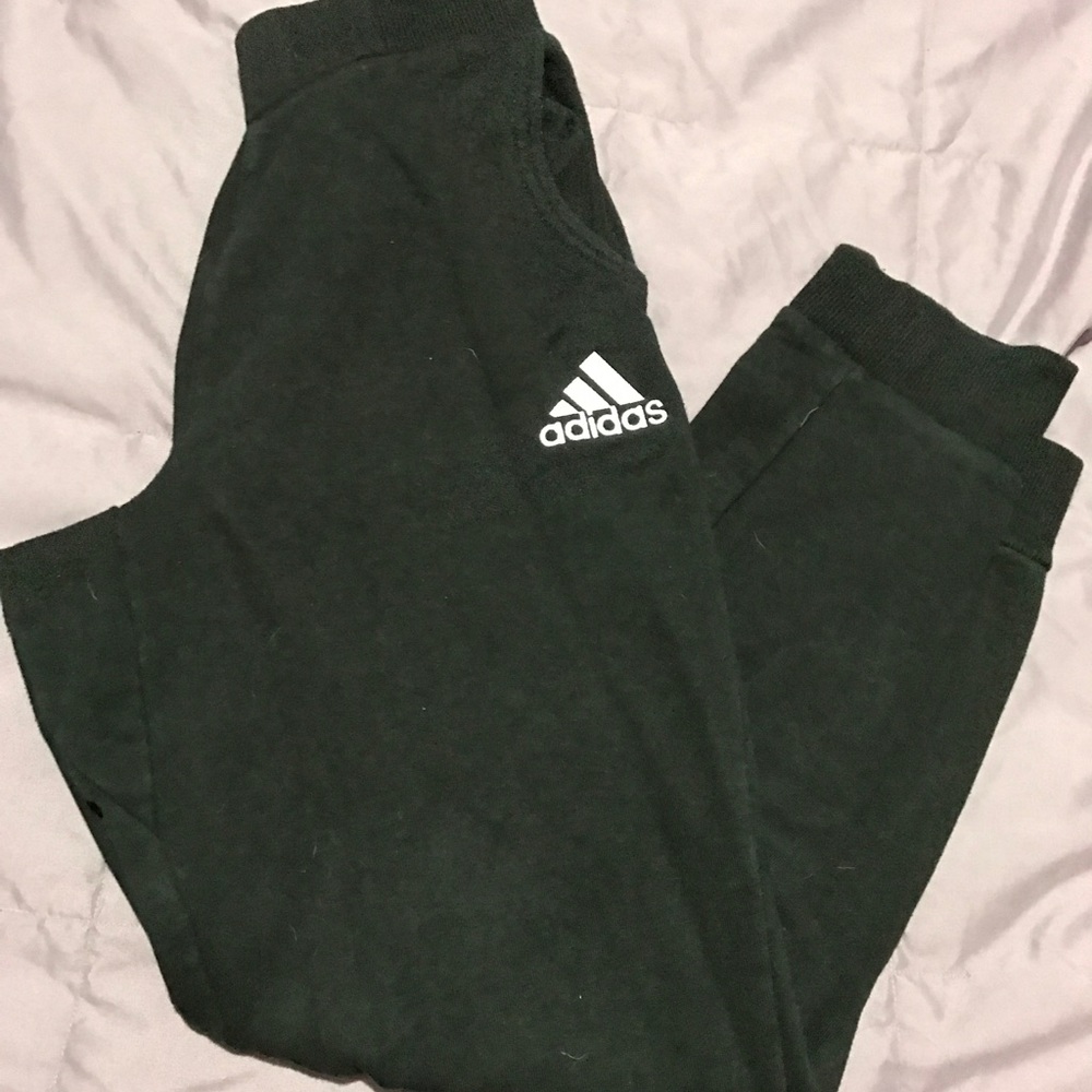 Black adidas joggers