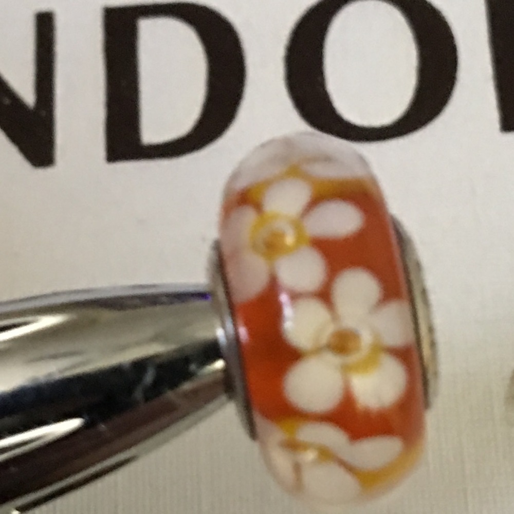 Authentic Pandora Russian Floral Murano Charm