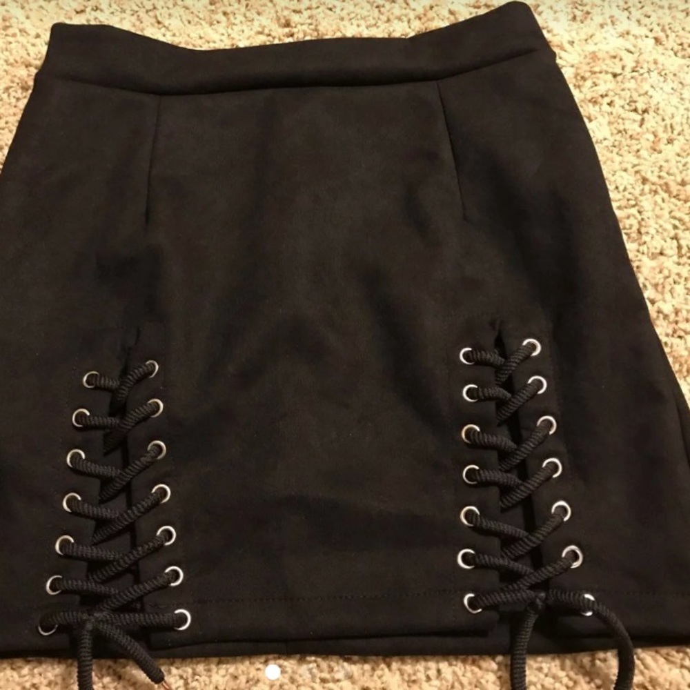 Lace up fashion nova mini skirt