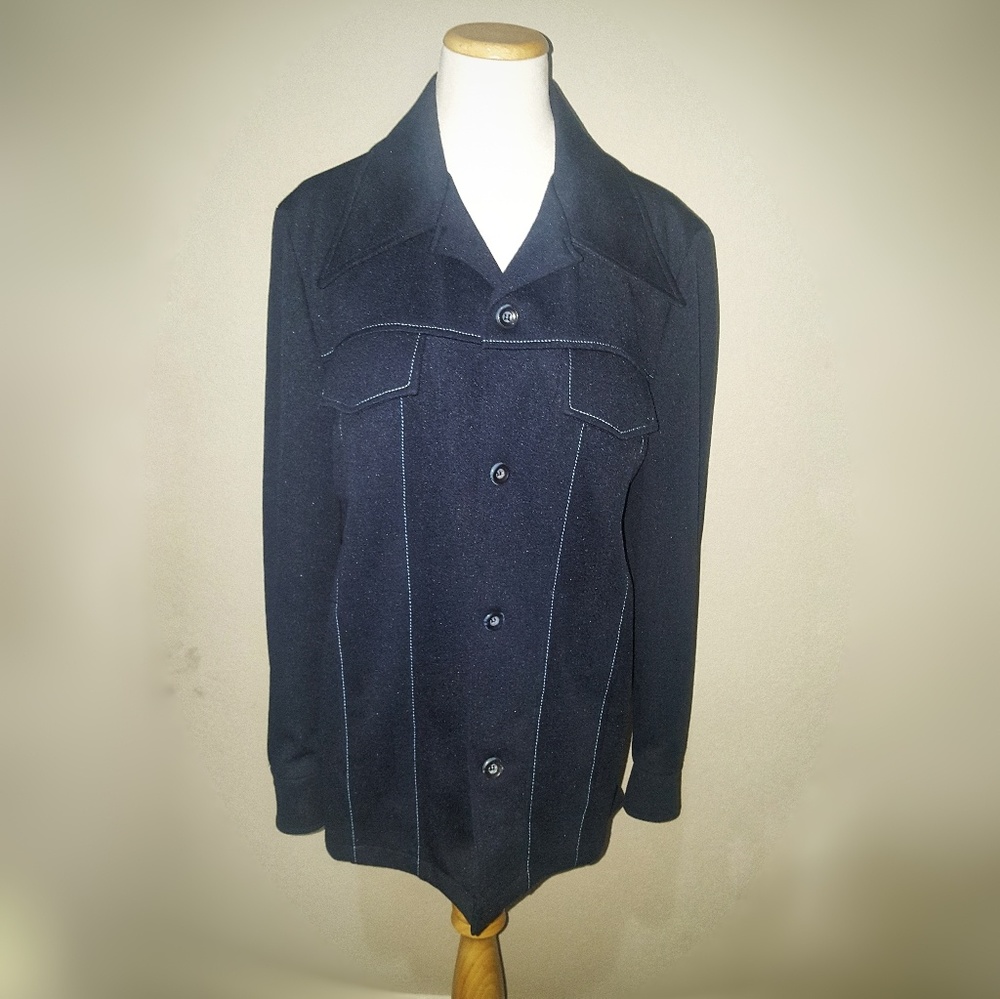 Vintage Men's Navy JCPenny Sports Coat