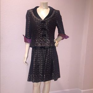 2 pc Nanette Lepore Jacquard Jacket & Skirt