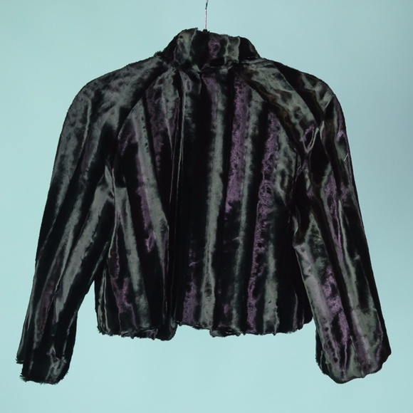 *SOLD*INC Medium Faux Fur Dress Jacket Rhinestones - Picture 5 of 5