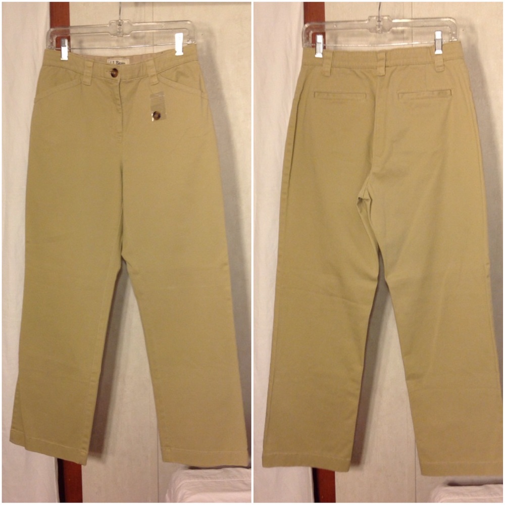 NWOT Women's Beige L. L. Bean Classic Fit Pants