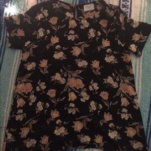 floral silk top