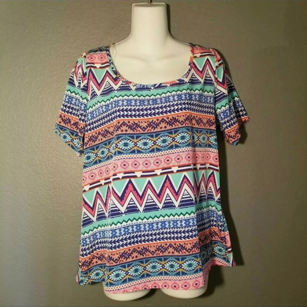 Colorful Aztec Print Top