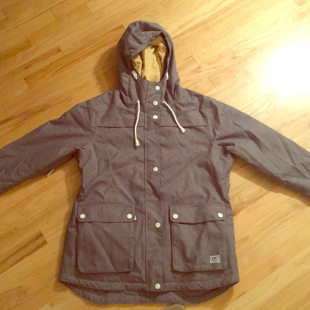 Colour Wear gray snowboarding/ ski winter jacket