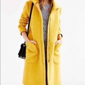 Edith and Ellen Canary yellow wool coat