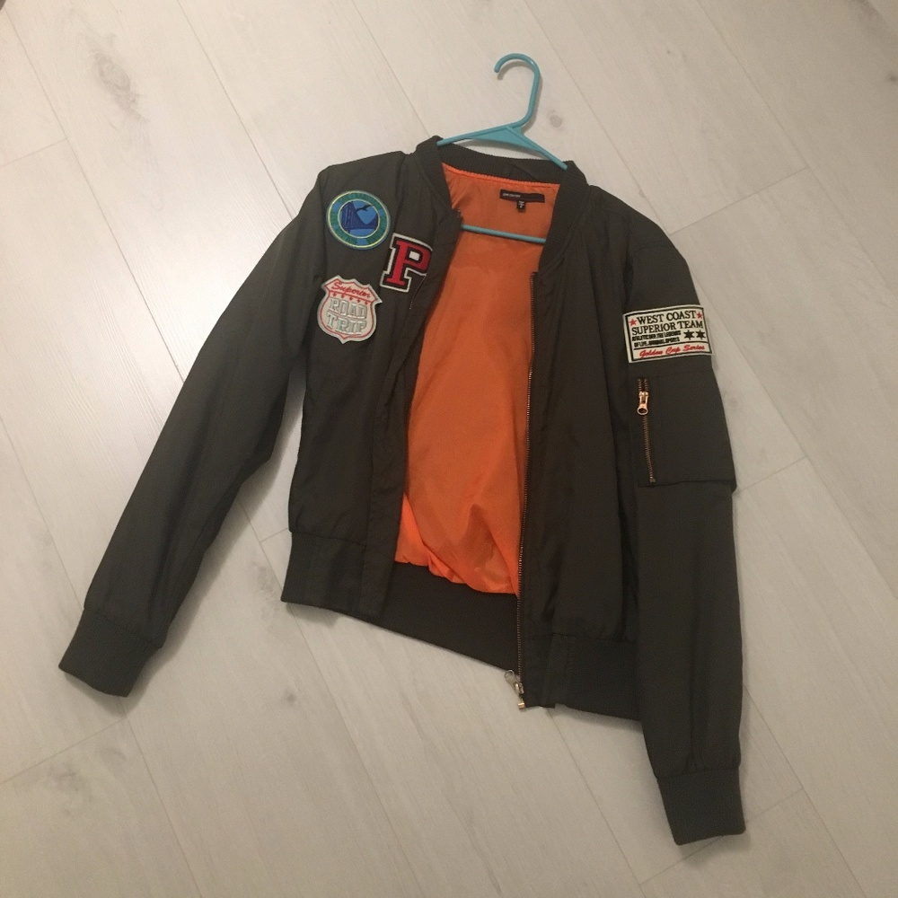 army green bomber jacket