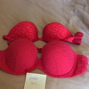 RED BOTTOM Bra in picture. Victoria Secret padded.