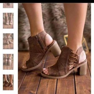 Shoes - Lace up heeled booties Shoes - Lace up heeled booties