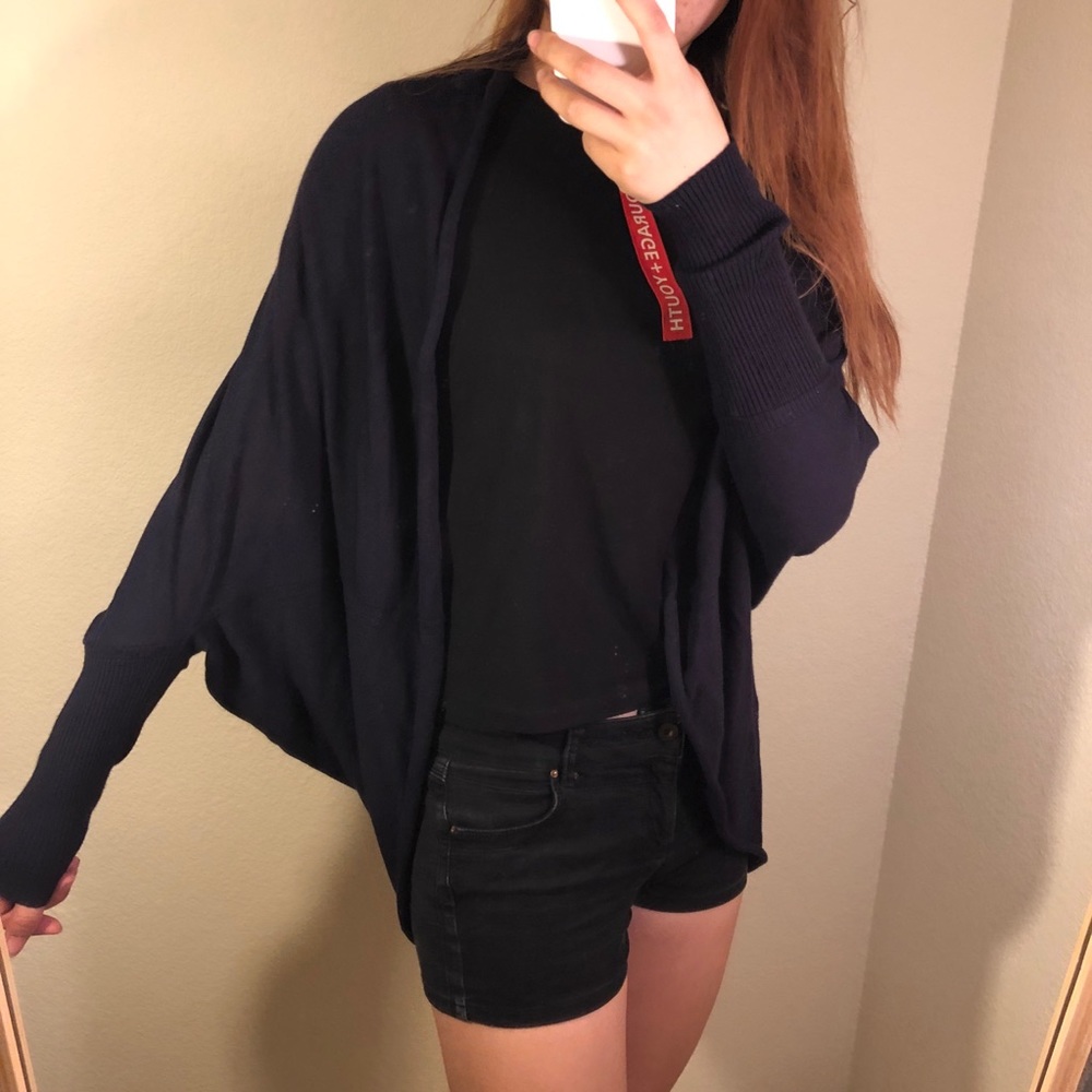 New! Zara Navy Knit Cardigan