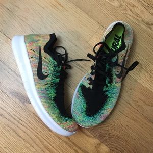 Nike Free Run Flyknit Rainbow New without Box