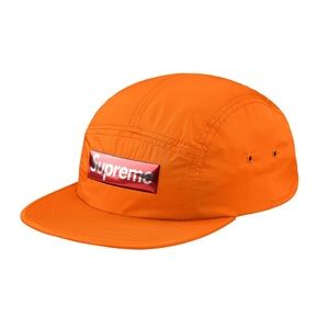 Supreme RARE metallic red box logo orange camp hat